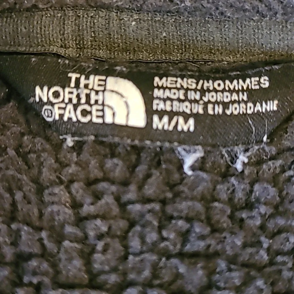 Northface full zip fleece jacket. Dark gray mens sz. Med.(#486)